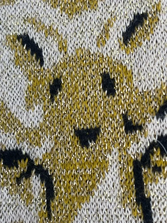 MINKPINK Black Multi Gold Metallic Lion Baroque Knit Sweater (XS) - Picture 3 of 14